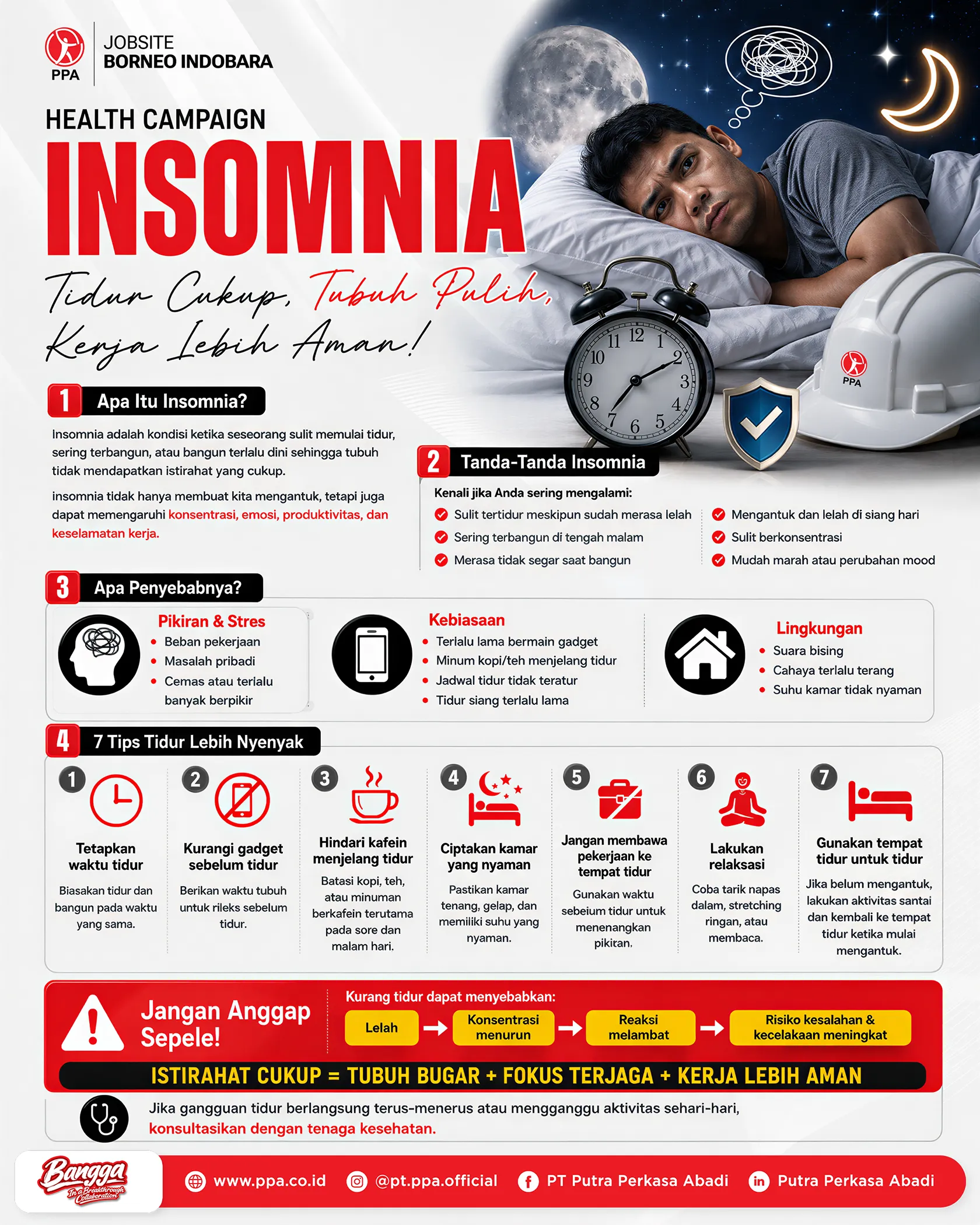 Waspada Insomnia: Pahami Gejala, Penyebab, dan 7 Tips Tidur Nyenyak Demi Keselamatan Kerja